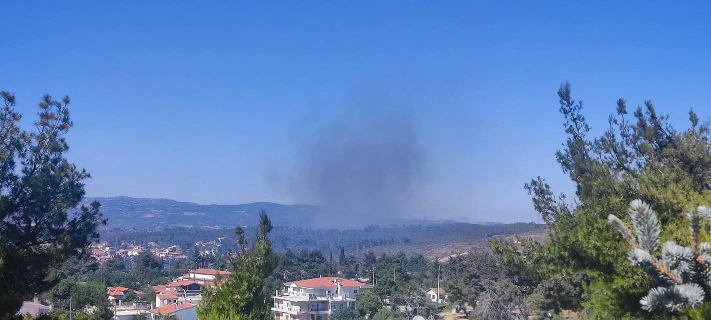 Πυρκαγιά σε δασική έκταση στην περιοχή της Σταμάτας Αττικής