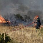 Πυρκαγιά σε αγροτοδασική έκταση στο Ελευθεροχώρι Πέλλας