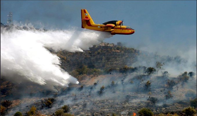 Πυρκαγιά σε αγροτοδασική έκταση στην περιοχή Άγιος Βλάσιος Βοιωτίας