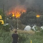 Πυρκαγιά σε χορτολιβαδική έκταση πλησίον της οδού Ρούμελης στην Λιβαδειά Βοιωτίας