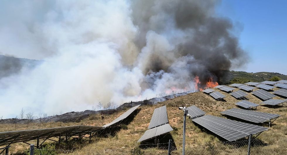 Πυρκαγιά σε αγροτοδασική έκταση στην περιοχή Αγαλάς Ζακύνθου