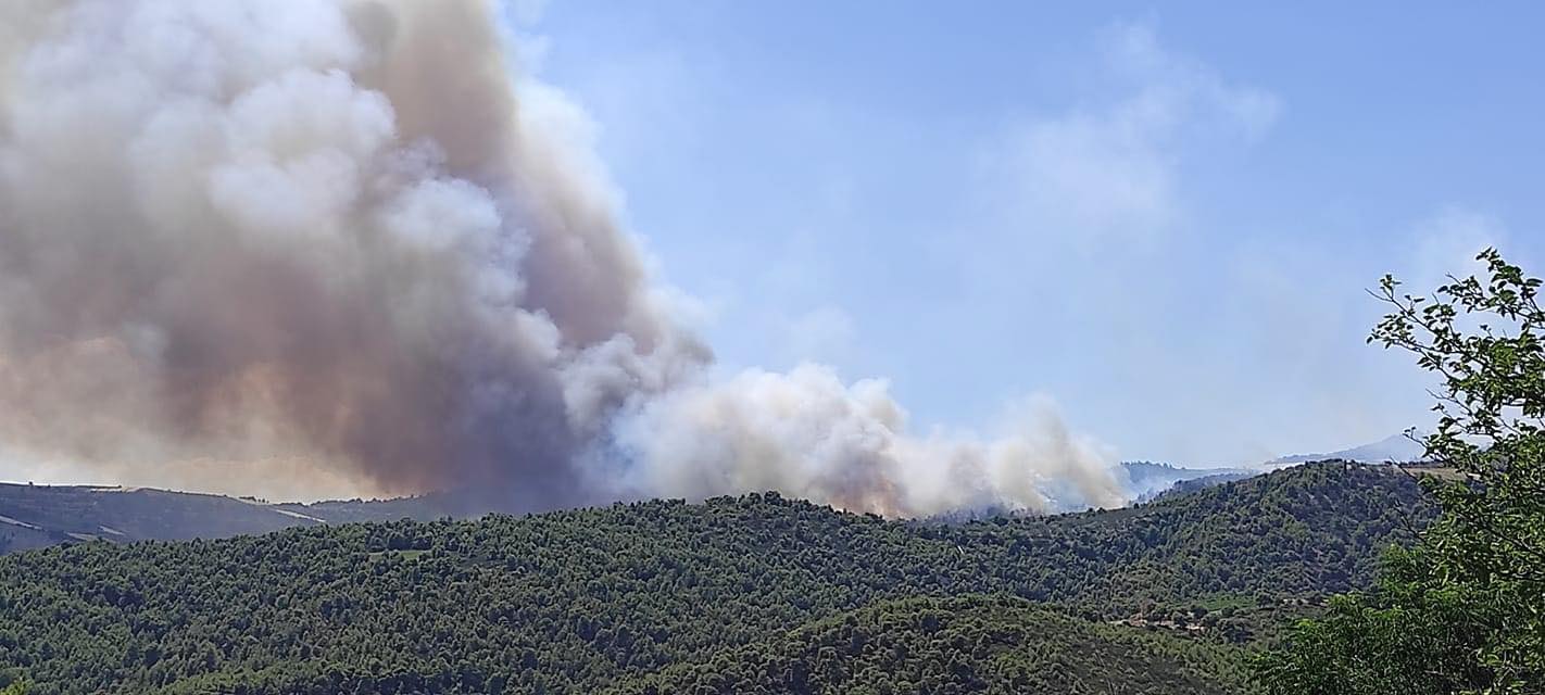 Πυρκαγιά σε αγροδασική έκταση στην Στιμάγκα Κορινθίας