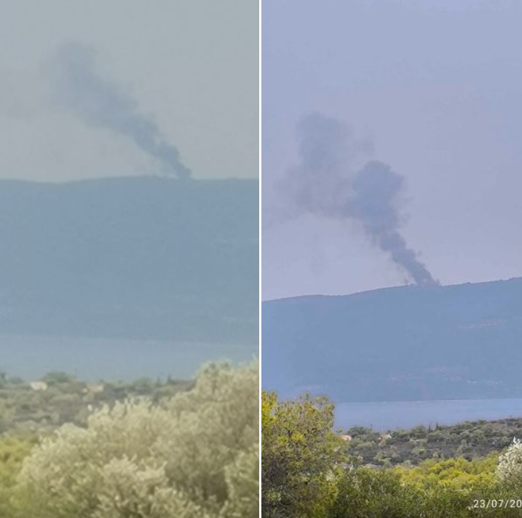 Πυρκαγιά σε δασική έκταση στην περιοχή Αμμώνι Κορινθίας