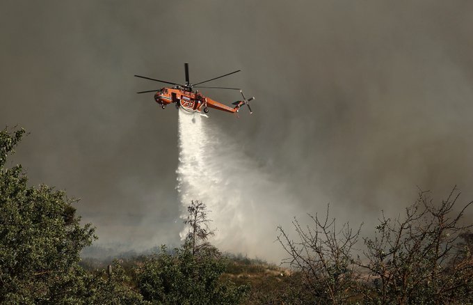 Πυρκαγιά σε αγροτοδασική έκταση στην περιοχή Άνω Ακριά Ηρακλείου Κρήτης