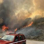 Πυρκαγιά σε δασική έκταση στην περιοχή Πέτρα στη νήσο Λέσβο