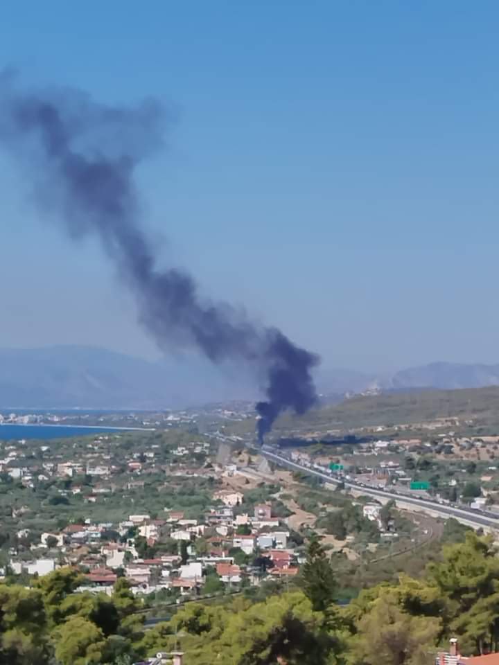 Πυρκαγιά σε βυτιοφόρο όχημα στο 56ο χλμ. Αθηνών – Κορίνθου, της Ολυμπίας Οδού