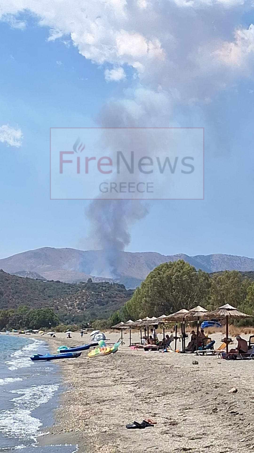 Πυρκαγιά σε δασική έκταση στην περιοχή Βαχός Λακωνία