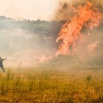 Πυρκαγιά σε χαμηλή βλάστηση στη θέση Προφάρτα στα Καλύβια Θορικού Αττικής