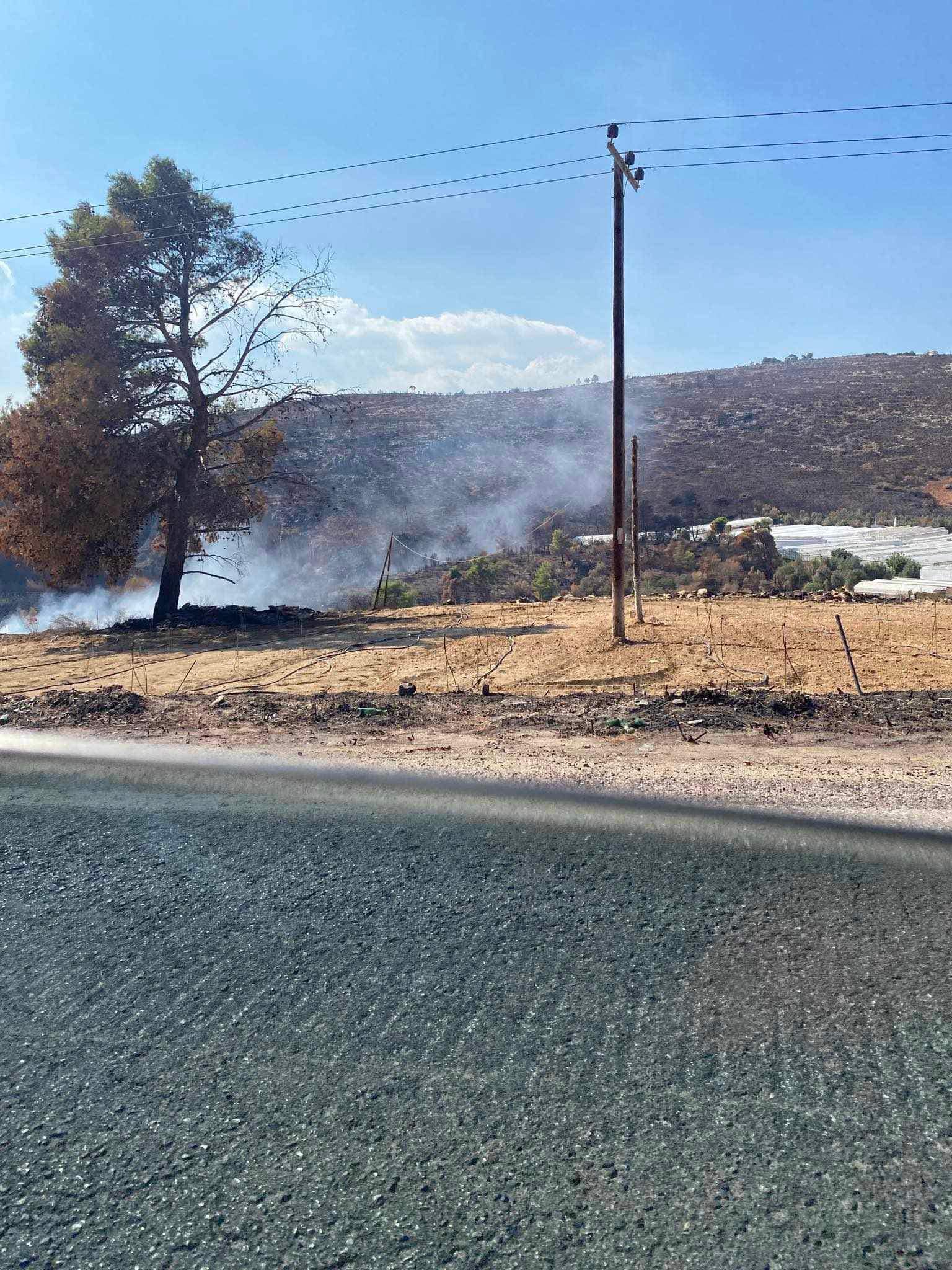 Πυρκαγιά σε χαμηλή βλάστηση στον Μαραθώνα Αττικής