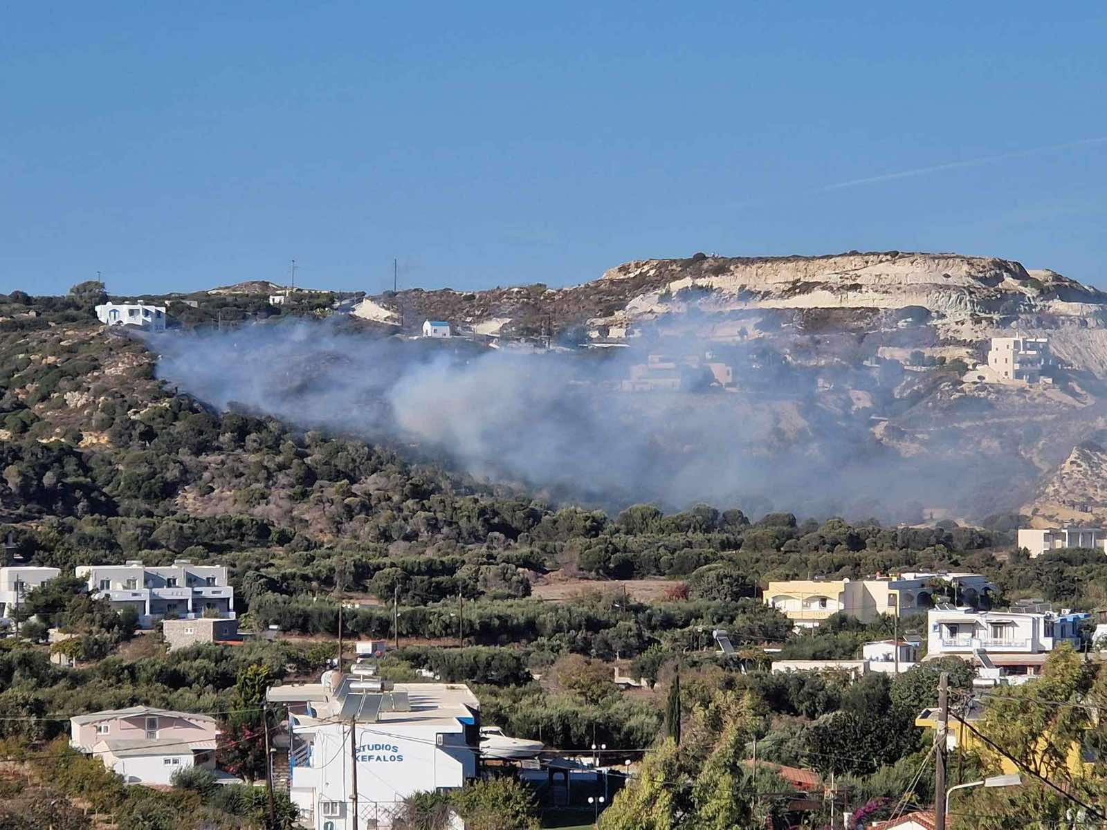 Πυρκαγιά σε αγροτοδασική έκταση στην περιοχή Κέφαλος στην Κω