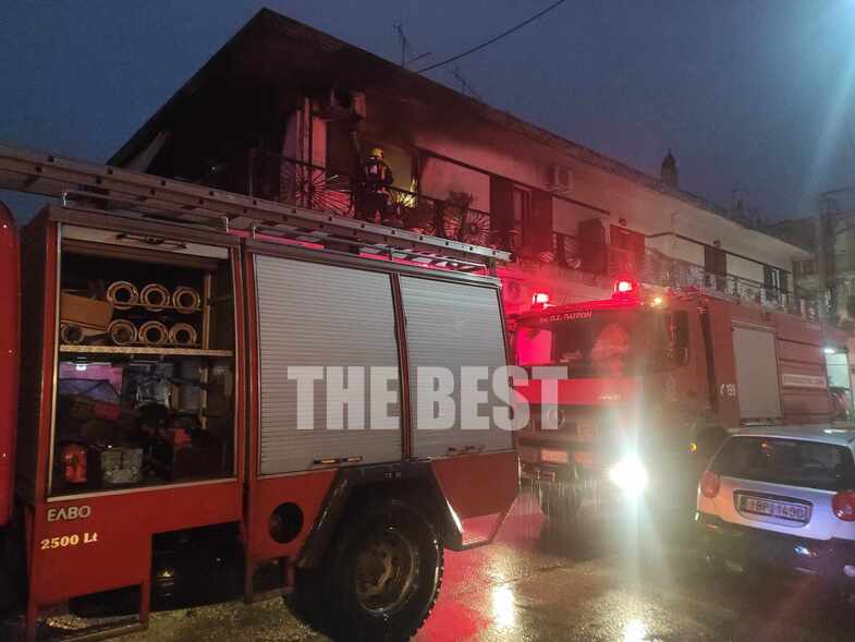 Πυρκαγιά σε διπλοκατοικία επί της οδού Ιουλιανού στην Πάτρα