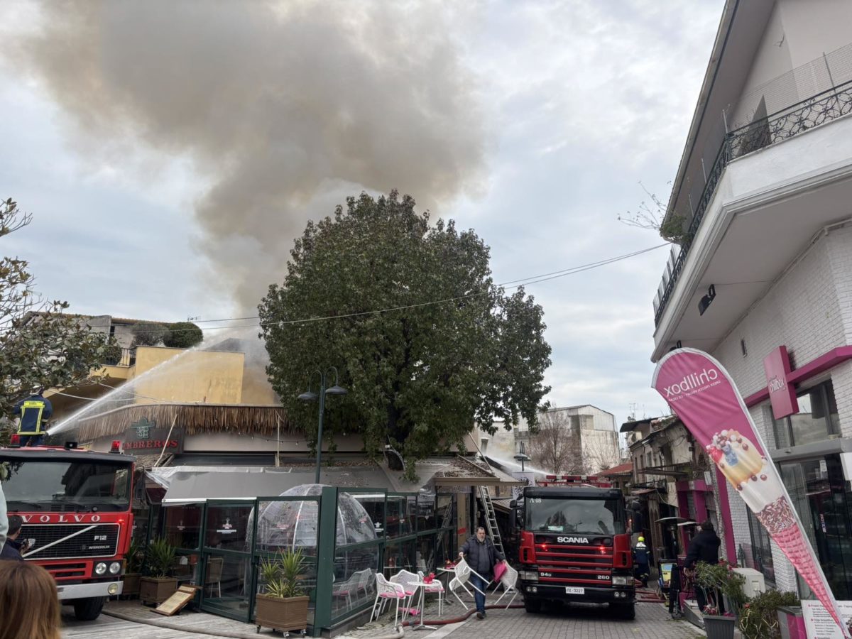 Πυρκαγιά σε χώρο συνάθροισης κοινού στη Λάρισα