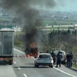 Πυρκαγιά σε Ι.Χ όχημα στο 365ο χλμ. της Ε.Ο Αθηνών – Θεσσαλονίκης