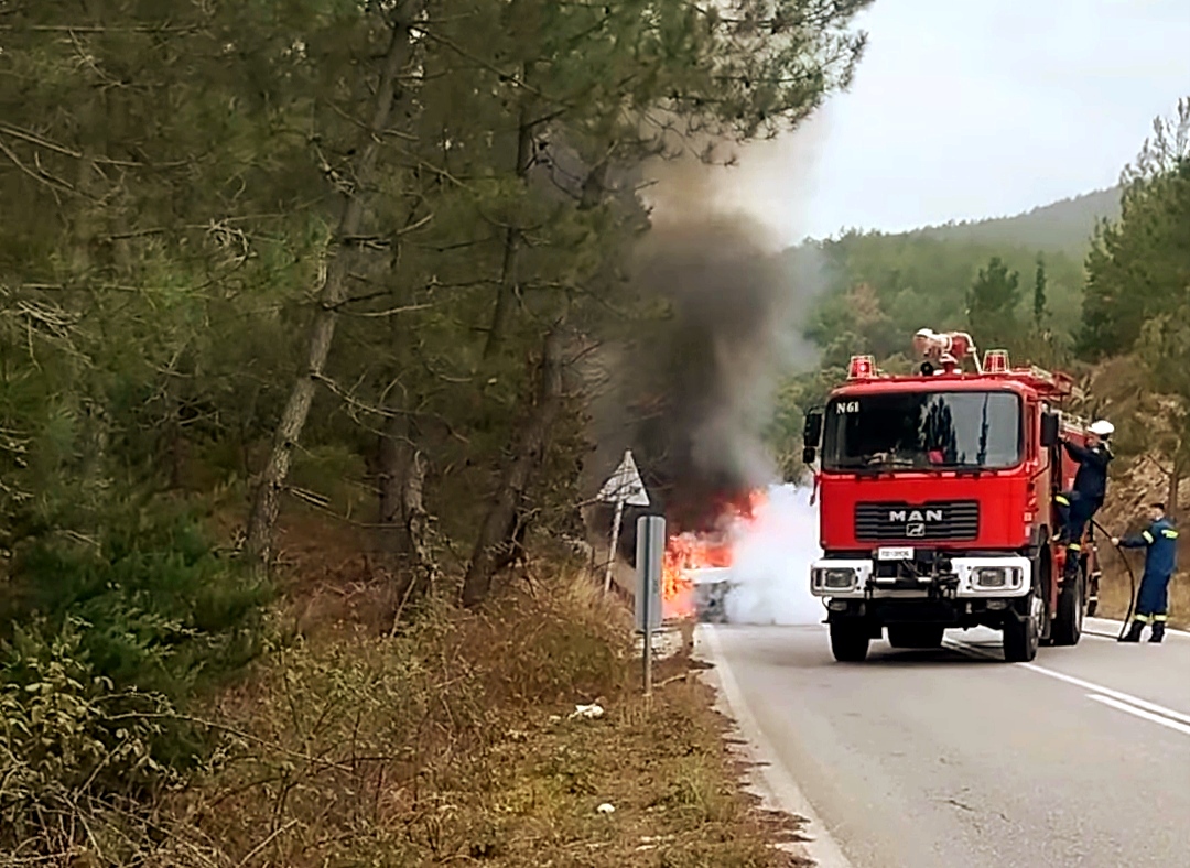 Πυρκαγιά σε Ι.Χ όχημα πλησίον της περιοχής Βράσταμα Χαλκιδικής