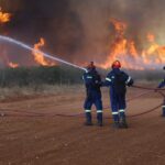 Πυρκαγιά σε δασική έκταση στην περιοχή Καρυά Καμένων Βούρλων Φθιώτιδας